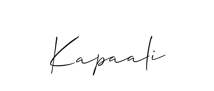 Create a beautiful signature design for name Kapaali. With this signature (Allison_Script) fonts, you can make a handwritten signature for free. Kapaali signature style 2 images and pictures png