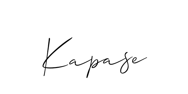 It looks lik you need a new signature style for name Kapase. Design unique handwritten (Allison_Script) signature with our free signature maker in just a few clicks. Kapase signature style 2 images and pictures png
