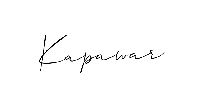 Create a beautiful signature design for name Kapawar. With this signature (Allison_Script) fonts, you can make a handwritten signature for free. Kapawar signature style 2 images and pictures png