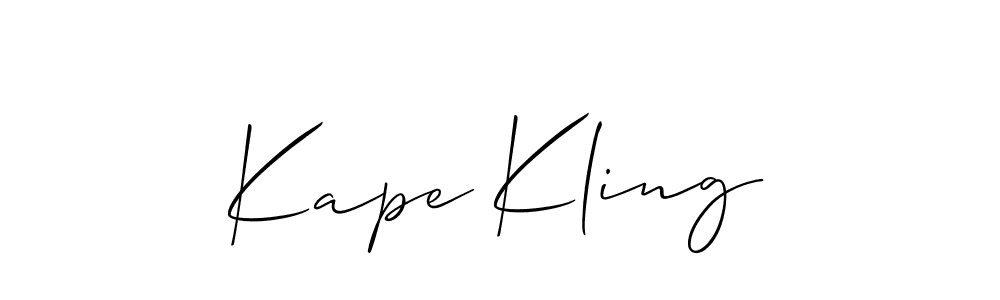 How to make Kape Kling signature? Allison_Script is a professional autograph style. Create handwritten signature for Kape Kling name. Kape Kling signature style 2 images and pictures png