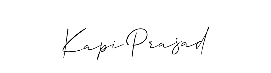 Make a short Kapi Prasad signature style. Manage your documents anywhere anytime using Allison_Script. Create and add eSignatures, submit forms, share and send files easily. Kapi Prasad signature style 2 images and pictures png