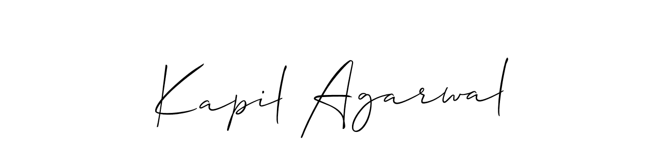 Also we have Kapil Agarwal name is the best signature style. Create professional handwritten signature collection using Allison_Script autograph style. Kapil Agarwal signature style 2 images and pictures png