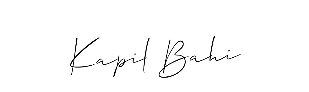 Design your own signature with our free online signature maker. With this signature software, you can create a handwritten (Allison_Script) signature for name Kapil Bahi. Kapil Bahi signature style 2 images and pictures png
