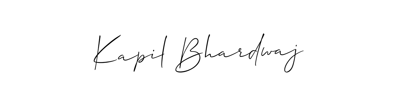 You should practise on your own different ways (Allison_Script) to write your name (Kapil Bhardwaj) in signature. don't let someone else do it for you. Kapil Bhardwaj signature style 2 images and pictures png