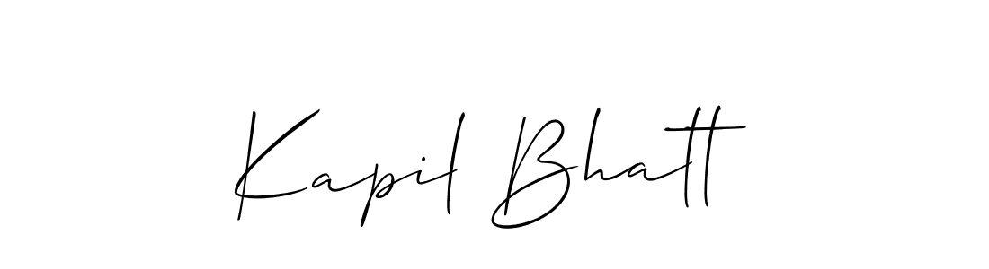 Kapil Bhatt stylish signature style. Best Handwritten Sign (Allison_Script) for my name. Handwritten Signature Collection Ideas for my name Kapil Bhatt. Kapil Bhatt signature style 2 images and pictures png