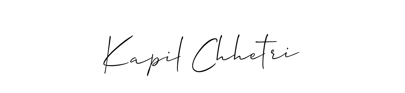 Design your own signature with our free online signature maker. With this signature software, you can create a handwritten (Allison_Script) signature for name Kapil Chhetri. Kapil Chhetri signature style 2 images and pictures png