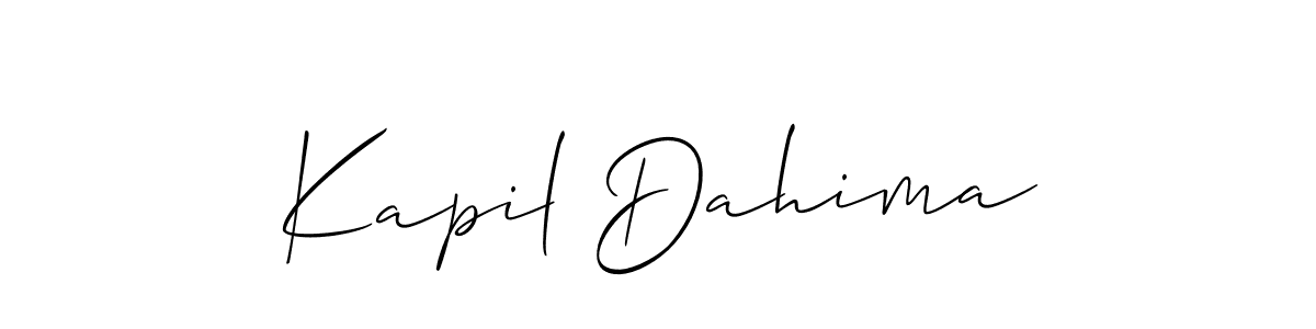 How to Draw Kapil Dahima signature style? Allison_Script is a latest design signature styles for name Kapil Dahima. Kapil Dahima signature style 2 images and pictures png