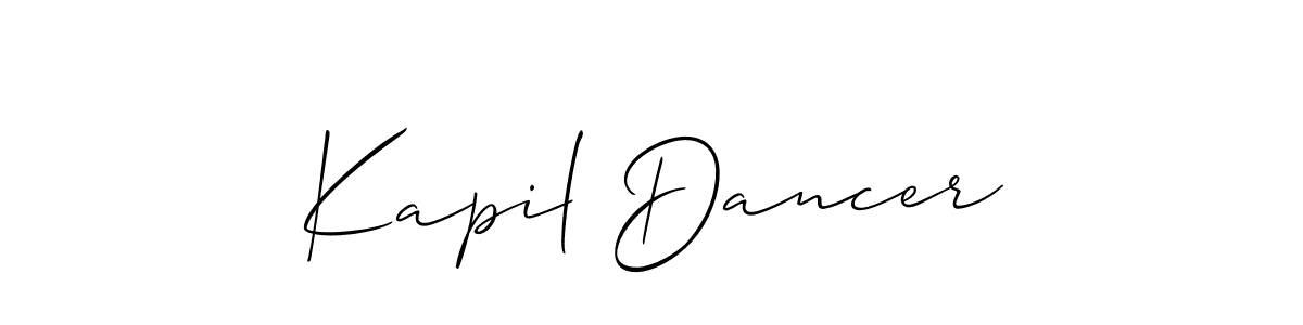 The best way (Allison_Script) to make a short signature is to pick only two or three words in your name. The name Kapil Dancer include a total of six letters. For converting this name. Kapil Dancer signature style 2 images and pictures png
