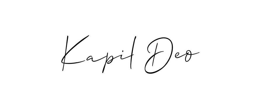 Make a short Kapil Deo signature style. Manage your documents anywhere anytime using Allison_Script. Create and add eSignatures, submit forms, share and send files easily. Kapil Deo signature style 2 images and pictures png