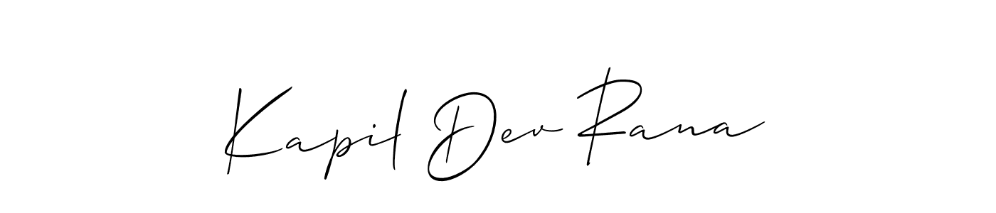 How to Draw Kapil Dev Rana signature style? Allison_Script is a latest design signature styles for name Kapil Dev Rana. Kapil Dev Rana signature style 2 images and pictures png