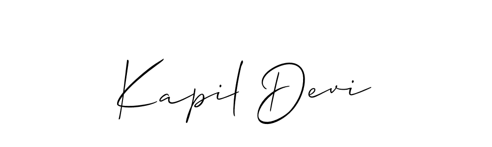 How to make Kapil Devi name signature. Use Allison_Script style for creating short signs online. This is the latest handwritten sign. Kapil Devi signature style 2 images and pictures png