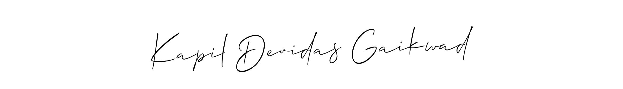 Use a signature maker to create a handwritten signature online. With this signature software, you can design (Allison_Script) your own signature for name Kapil Devidas Gaikwad. Kapil Devidas Gaikwad signature style 2 images and pictures png