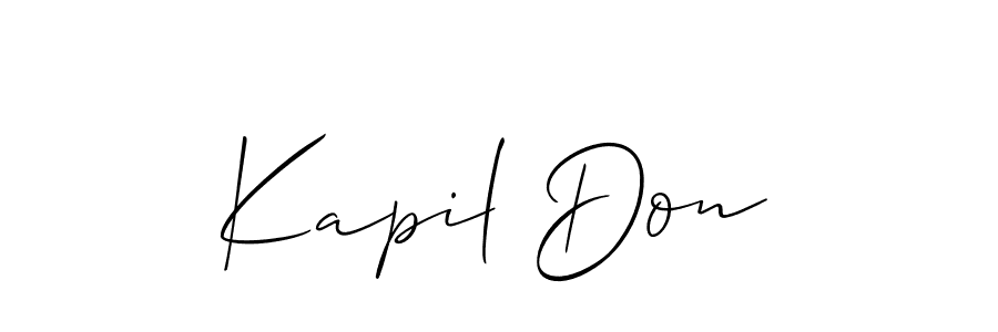 You should practise on your own different ways (Allison_Script) to write your name (Kapil Don) in signature. don't let someone else do it for you. Kapil Don signature style 2 images and pictures png