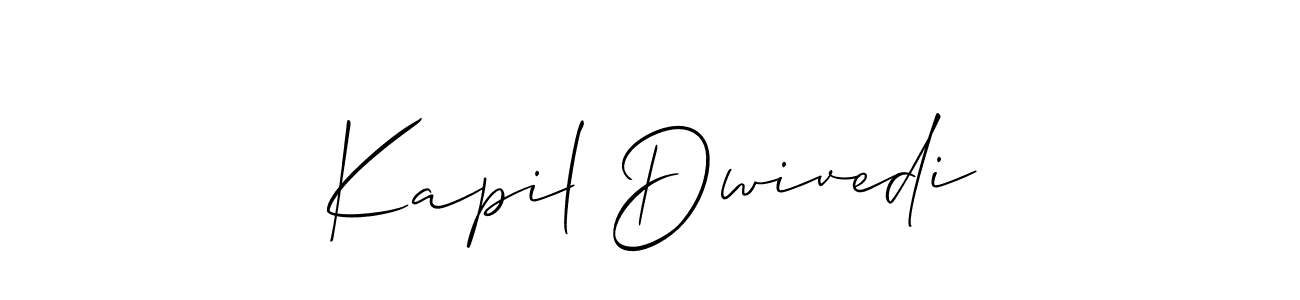 You should practise on your own different ways (Allison_Script) to write your name (Kapil Dwivedi) in signature. don't let someone else do it for you. Kapil Dwivedi signature style 2 images and pictures png