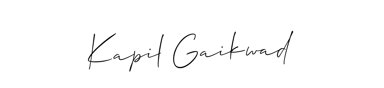 How to make Kapil Gaikwad signature? Allison_Script is a professional autograph style. Create handwritten signature for Kapil Gaikwad name. Kapil Gaikwad signature style 2 images and pictures png