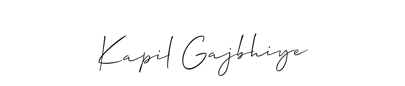 Allison_Script is a professional signature style that is perfect for those who want to add a touch of class to their signature. It is also a great choice for those who want to make their signature more unique. Get Kapil Gajbhiye name to fancy signature for free. Kapil Gajbhiye signature style 2 images and pictures png