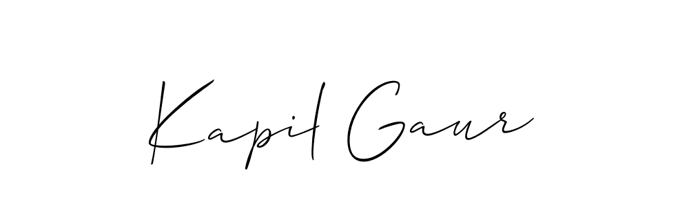 Allison_Script is a professional signature style that is perfect for those who want to add a touch of class to their signature. It is also a great choice for those who want to make their signature more unique. Get Kapil Gaur name to fancy signature for free. Kapil Gaur signature style 2 images and pictures png