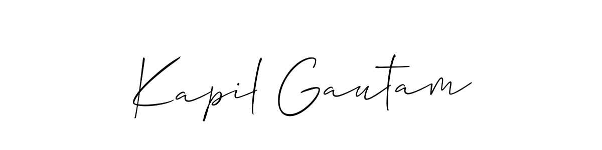 Allison_Script is a professional signature style that is perfect for those who want to add a touch of class to their signature. It is also a great choice for those who want to make their signature more unique. Get Kapil Gautam name to fancy signature for free. Kapil Gautam signature style 2 images and pictures png