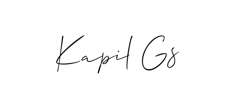 Best and Professional Signature Style for Kapil Gs. Allison_Script Best Signature Style Collection. Kapil Gs signature style 2 images and pictures png