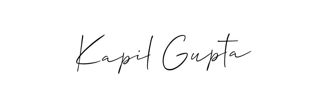 Make a beautiful signature design for name Kapil Gupta. With this signature (Allison_Script) style, you can create a handwritten signature for free. Kapil Gupta signature style 2 images and pictures png
