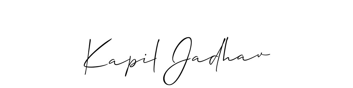 Design your own signature with our free online signature maker. With this signature software, you can create a handwritten (Allison_Script) signature for name Kapil Jadhav. Kapil Jadhav signature style 2 images and pictures png