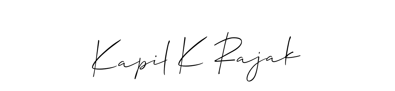 Allison_Script is a professional signature style that is perfect for those who want to add a touch of class to their signature. It is also a great choice for those who want to make their signature more unique. Get Kapil K Rajak name to fancy signature for free. Kapil K Rajak signature style 2 images and pictures png