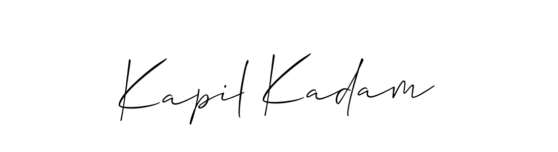 You should practise on your own different ways (Allison_Script) to write your name (Kapil Kadam) in signature. don't let someone else do it for you. Kapil Kadam signature style 2 images and pictures png