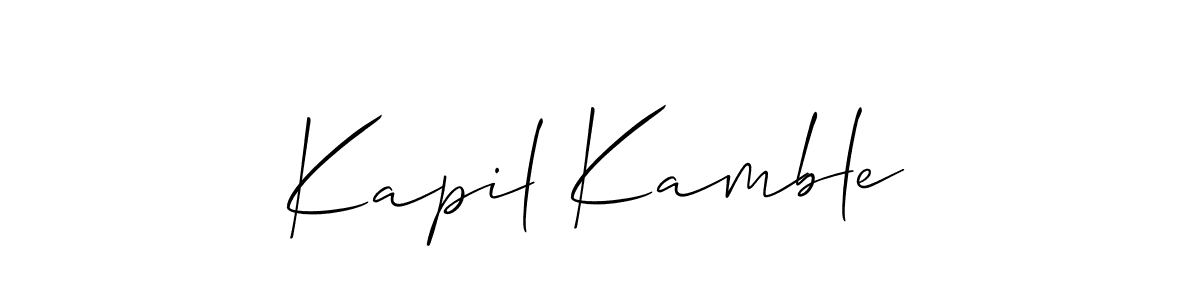 Similarly Allison_Script is the best handwritten signature design. Signature creator online .You can use it as an online autograph creator for name Kapil Kamble. Kapil Kamble signature style 2 images and pictures png