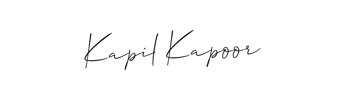 Make a beautiful signature design for name Kapil Kapoor. With this signature (Allison_Script) style, you can create a handwritten signature for free. Kapil Kapoor signature style 2 images and pictures png