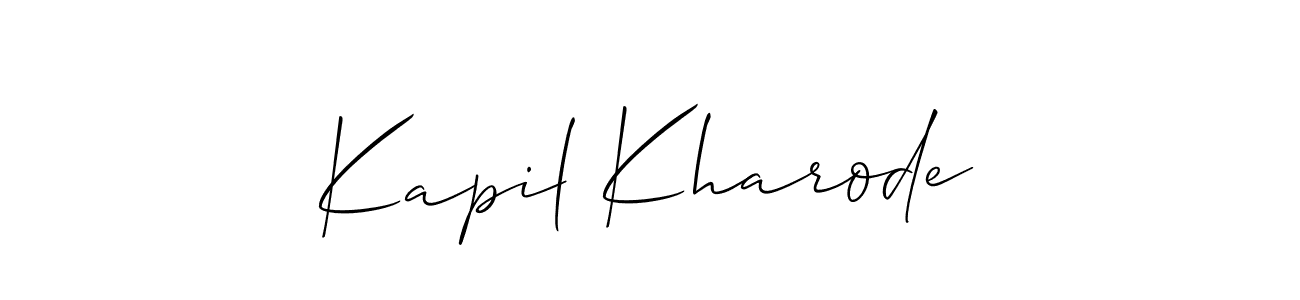 Make a beautiful signature design for name Kapil Kharode. With this signature (Allison_Script) style, you can create a handwritten signature for free. Kapil Kharode signature style 2 images and pictures png