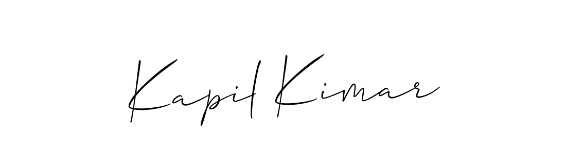 Design your own signature with our free online signature maker. With this signature software, you can create a handwritten (Allison_Script) signature for name Kapil Kimar. Kapil Kimar signature style 2 images and pictures png