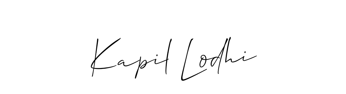 How to make Kapil Lodhi name signature. Use Allison_Script style for creating short signs online. This is the latest handwritten sign. Kapil Lodhi signature style 2 images and pictures png