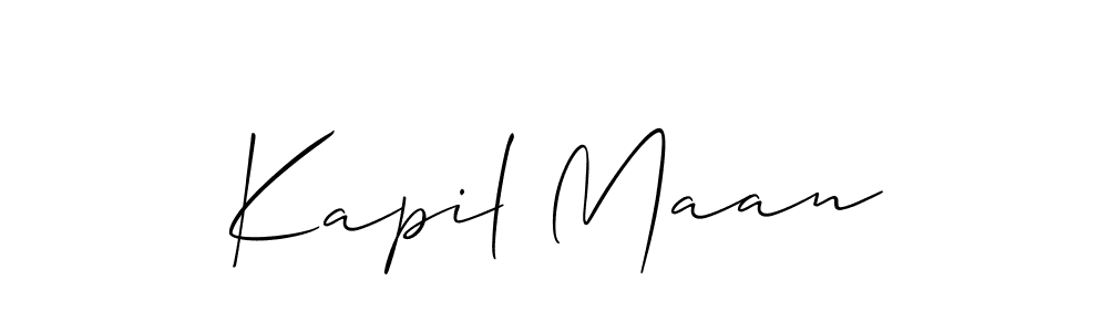 Also we have Kapil Maan name is the best signature style. Create professional handwritten signature collection using Allison_Script autograph style. Kapil Maan signature style 2 images and pictures png