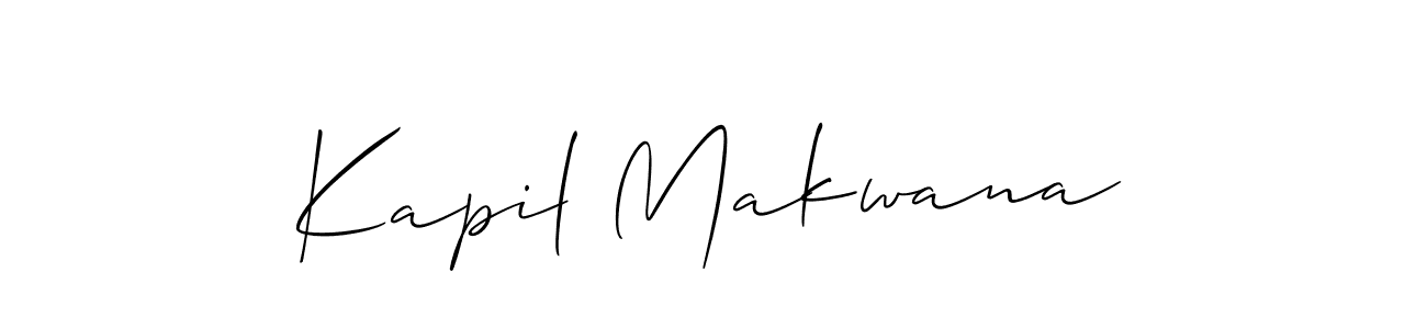 The best way (Allison_Script) to make a short signature is to pick only two or three words in your name. The name Kapil Makwana include a total of six letters. For converting this name. Kapil Makwana signature style 2 images and pictures png