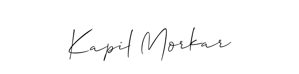 Design your own signature with our free online signature maker. With this signature software, you can create a handwritten (Allison_Script) signature for name Kapil Morkar. Kapil Morkar signature style 2 images and pictures png