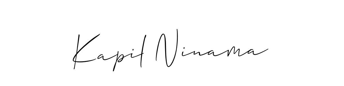 Also You can easily find your signature by using the search form. We will create Kapil Ninama name handwritten signature images for you free of cost using Allison_Script sign style. Kapil Ninama signature style 2 images and pictures png