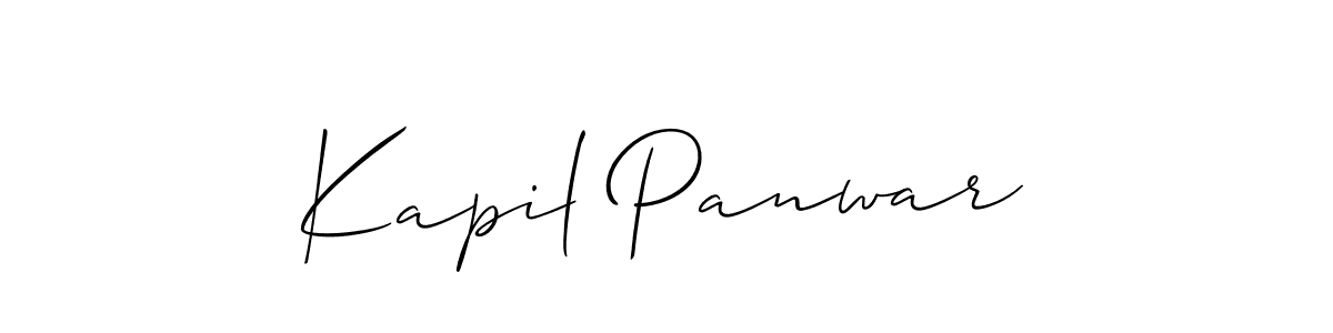 Also we have Kapil Panwar name is the best signature style. Create professional handwritten signature collection using Allison_Script autograph style. Kapil Panwar signature style 2 images and pictures png