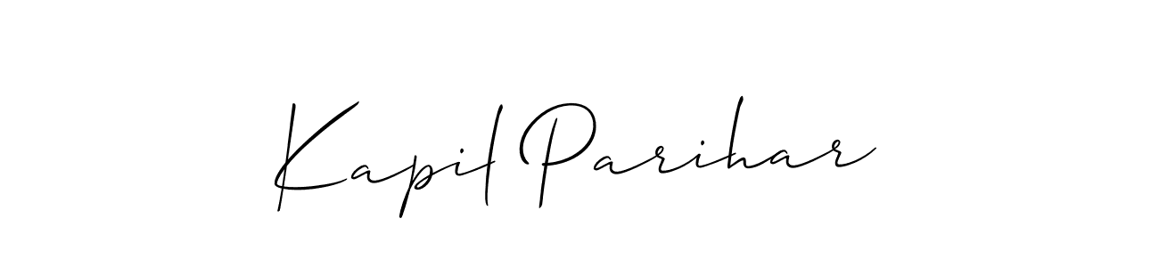 Similarly Allison_Script is the best handwritten signature design. Signature creator online .You can use it as an online autograph creator for name Kapil Parihar. Kapil Parihar signature style 2 images and pictures png