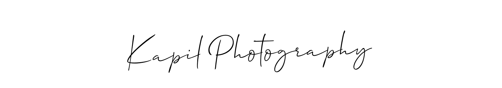 Allison_Script is a professional signature style that is perfect for those who want to add a touch of class to their signature. It is also a great choice for those who want to make their signature more unique. Get Kapil Photography name to fancy signature for free. Kapil Photography signature style 2 images and pictures png