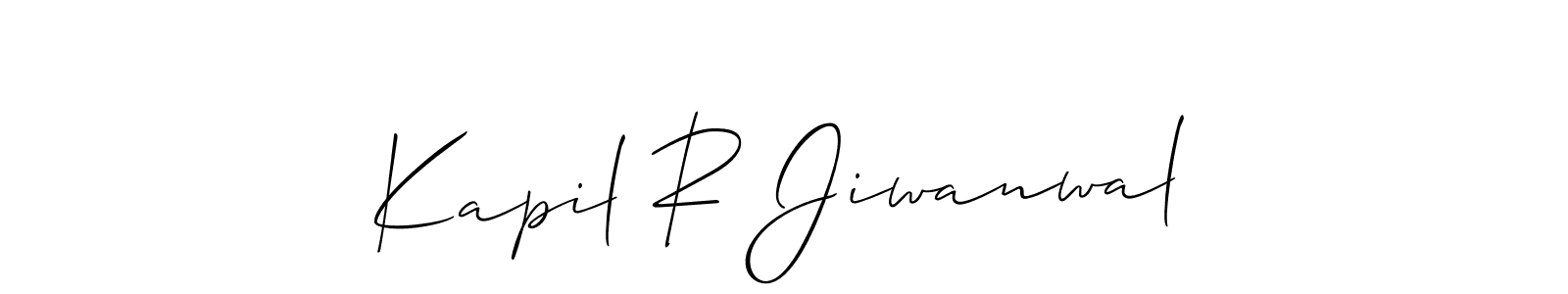 You can use this online signature creator to create a handwritten signature for the name Kapil R Jiwanwal. This is the best online autograph maker. Kapil R Jiwanwal signature style 2 images and pictures png