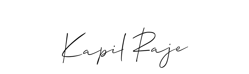 How to make Kapil Raje name signature. Use Allison_Script style for creating short signs online. This is the latest handwritten sign. Kapil Raje signature style 2 images and pictures png