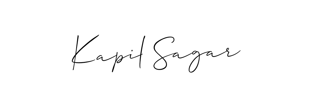 Design your own signature with our free online signature maker. With this signature software, you can create a handwritten (Allison_Script) signature for name Kapil Sagar. Kapil Sagar signature style 2 images and pictures png