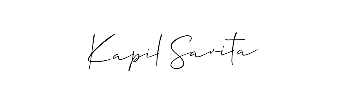 Design your own signature with our free online signature maker. With this signature software, you can create a handwritten (Allison_Script) signature for name Kapil Savita. Kapil Savita signature style 2 images and pictures png