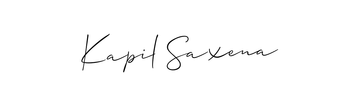 Also we have Kapil Saxena name is the best signature style. Create professional handwritten signature collection using Allison_Script autograph style. Kapil Saxena signature style 2 images and pictures png