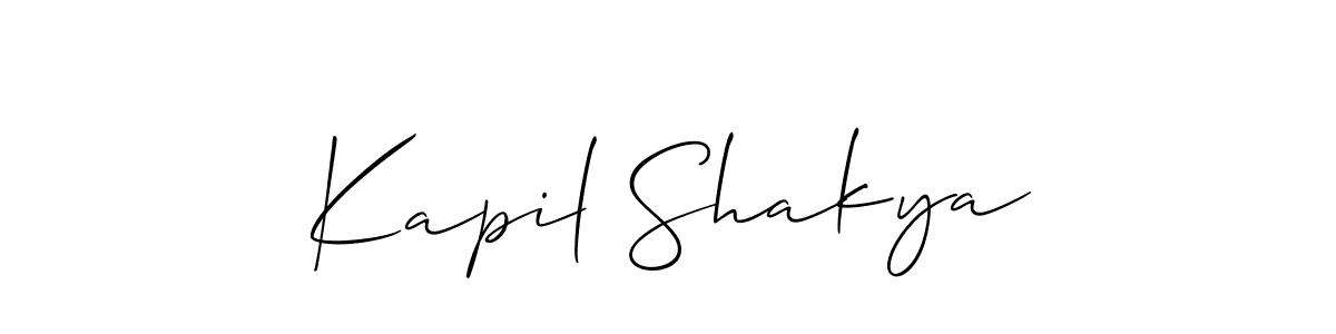 The best way (Allison_Script) to make a short signature is to pick only two or three words in your name. The name Kapil Shakya include a total of six letters. For converting this name. Kapil Shakya signature style 2 images and pictures png