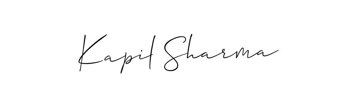 Design your own signature with our free online signature maker. With this signature software, you can create a handwritten (Allison_Script) signature for name Kapil Sharma. Kapil Sharma signature style 2 images and pictures png