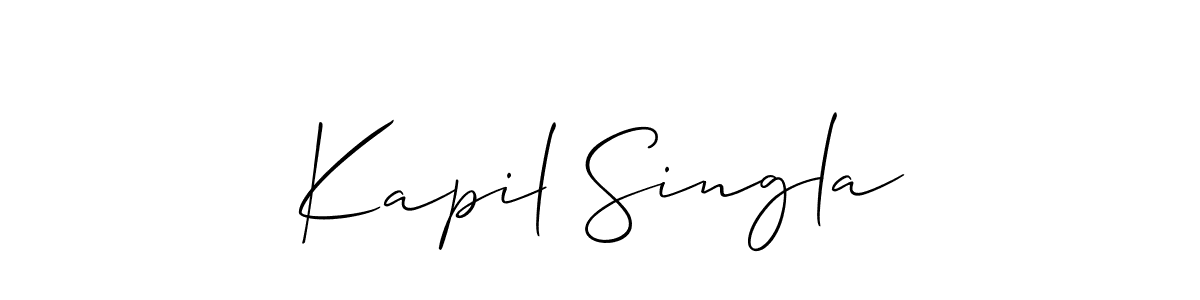 if you are searching for the best signature style for your name Kapil Singla. so please give up your signature search. here we have designed multiple signature styles  using Allison_Script. Kapil Singla signature style 2 images and pictures png