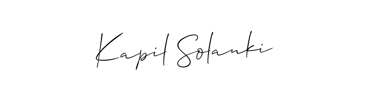 Create a beautiful signature design for name Kapil Solanki. With this signature (Allison_Script) fonts, you can make a handwritten signature for free. Kapil Solanki signature style 2 images and pictures png