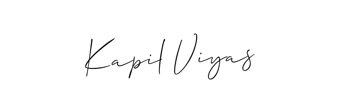 Also we have Kapil Viyas name is the best signature style. Create professional handwritten signature collection using Allison_Script autograph style. Kapil Viyas signature style 2 images and pictures png