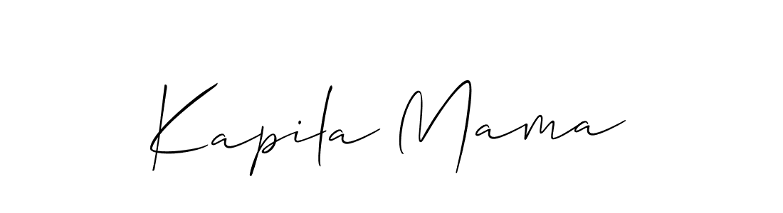 Make a short Kapila Mama signature style. Manage your documents anywhere anytime using Allison_Script. Create and add eSignatures, submit forms, share and send files easily. Kapila Mama signature style 2 images and pictures png